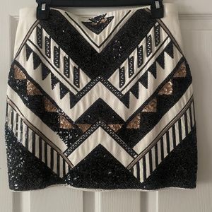 Express sequin mini skirt